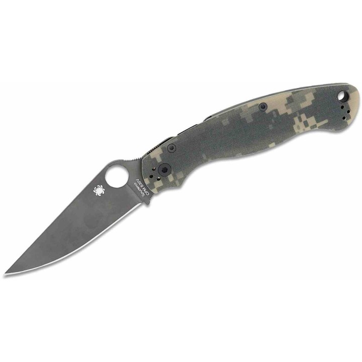 Couteau Spyderco Military 2 Camo G10 Lame Acier S30V Black Compression Lock Clip USA SC36GPCMOBK2 - Livraison Gratuite