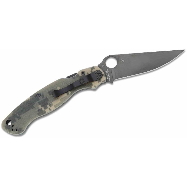 Couteau Spyderco Military 2 Camo G10 Lame Acier S30V Black Compression Lock Clip USA SC36GPCMOBK2 - Livraison Gratuite