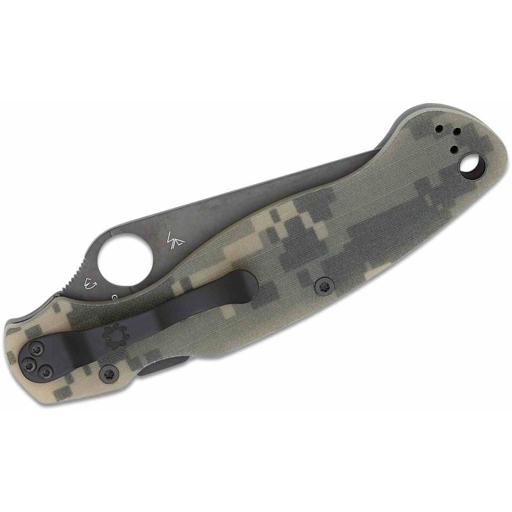 Couteau Spyderco Military 2 Camo G10 Lame Acier S30V Black Compression Lock Clip USA SC36GPCMOBK2 - Livraison Gratuite
