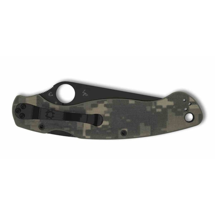 Couteau Spyderco Military 2 Camo G10 Lame Acier S30V Black Compression Lock Clip USA SC36GPCMOBK2 - Livraison Gratuite