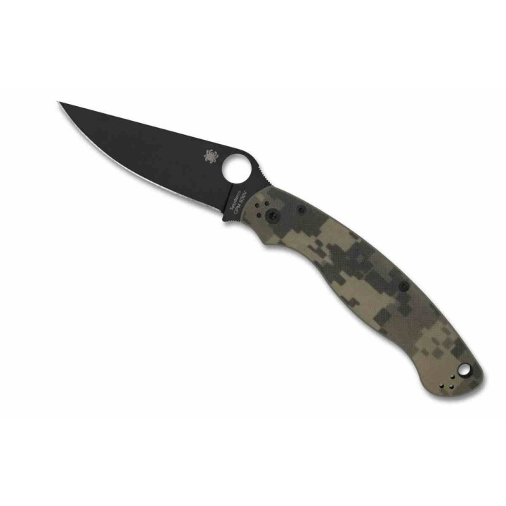 Couteau Spyderco Military 2 Camo G10 Lame Acier S30V Black Compression Lock Clip USA SC36GPCMOBK2 - Livraison Gratuite
