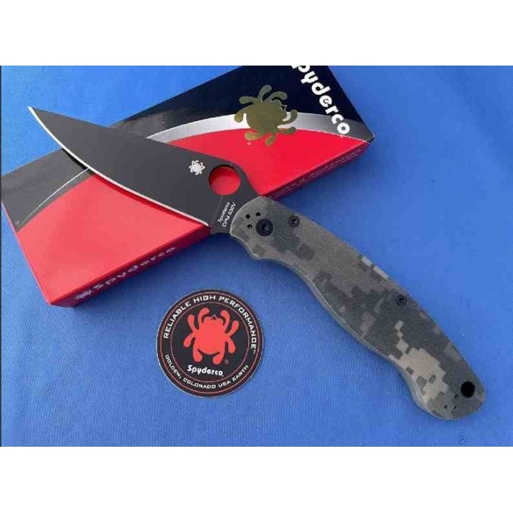 Couteau Spyderco Military 2 Camo G10 Lame Acier S30V Black Compression Lock Clip USA SC36GPCMOBK2 - Livraison Gratuite