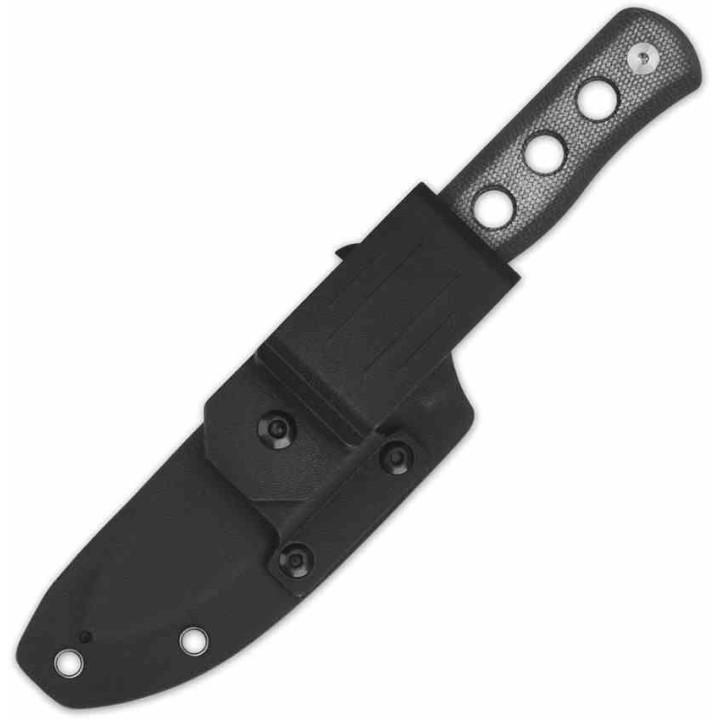 Couteau QSP Canary Fixed Blade Black Lame Acier Cr8Mo2VSi SW Manche Micarta Etui Kydex QS155B1 - Livraison Gratuite