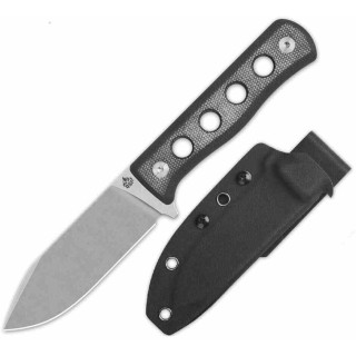 Couteau QSP Canary Fixed Blade Black Lame Acier Cr8Mo2VSi SW Manche Micarta Etui Kydex QS155B1 - Livraison Gratuite