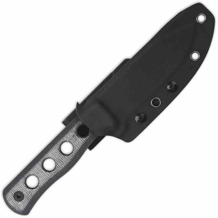 Couteau QSP Canary Fixed Blade Black Lame Acier Cr8Mo2VSi BLK Manche Micarta Etui Kydex QS155B2 - Livraison Gratuite