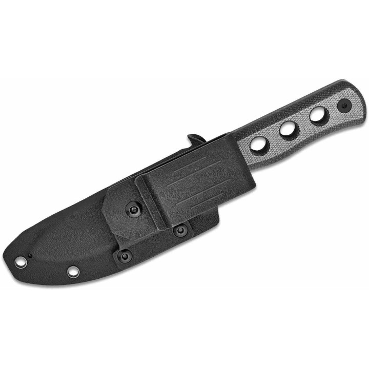 Couteau QSP Canary Fixed Blade Black Lame Acier Cr8Mo2VSi BLK Manche Micarta Etui Kydex QS155B2 - Livraison Gratuite