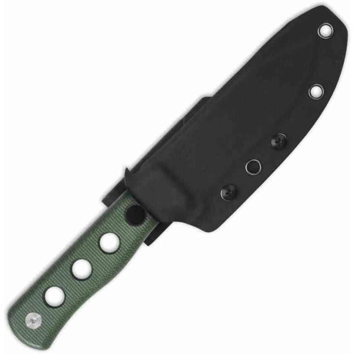 Couteau QSP Canary Fixed Blade Green Lame Acier Cr8Mo2VSi SW Manche Micarta Etui Kydex QS155C1 - Livraison Gratuite