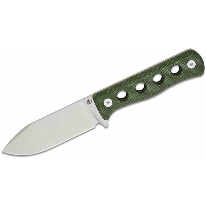 Couteau QSP Canary Fixed Blade Green Lame Acier Cr8Mo2VSi SW Manche Micarta Etui Kydex QS155C1 - Livraison Gratuite