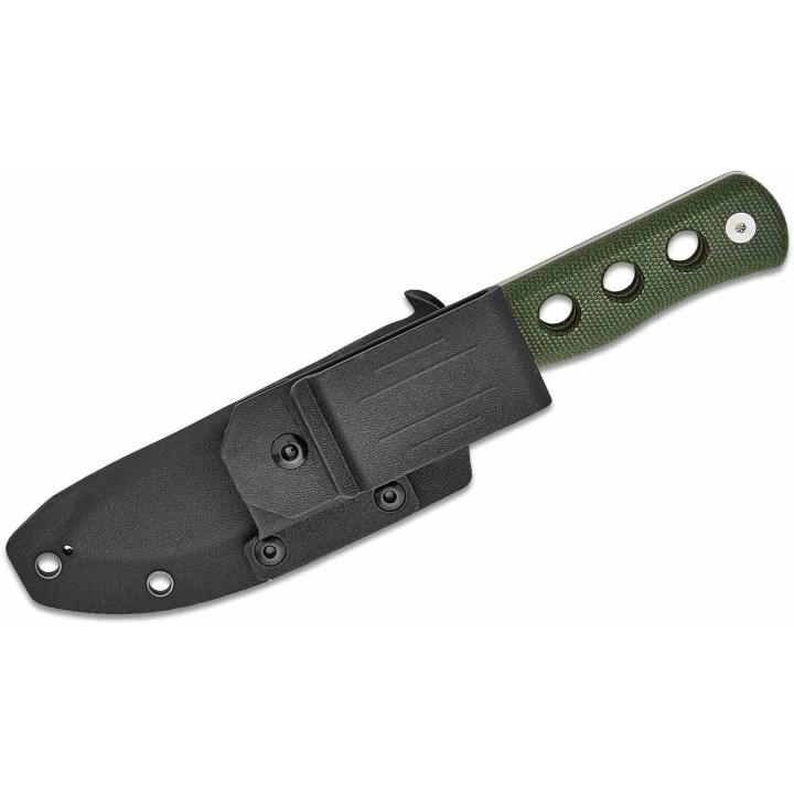 Couteau QSP Canary Fixed Blade Green Lame Acier Cr8Mo2VSi SW Manche Micarta Etui Kydex QS155C1 - Livraison Gratuite