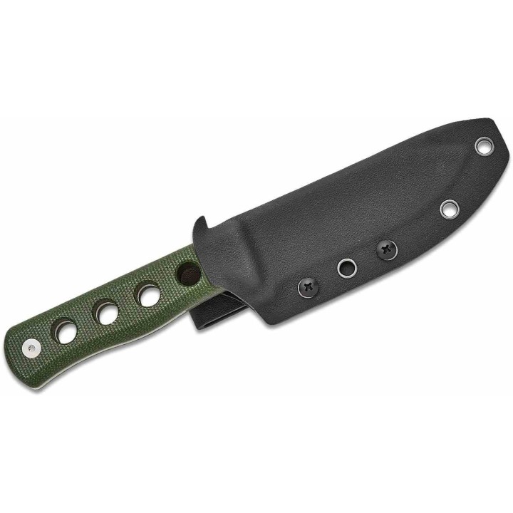 Couteau QSP Canary Fixed Blade Green Lame Acier Cr8Mo2VSi SW Manche Micarta Etui Kydex QS155C1 - Livraison Gratuite