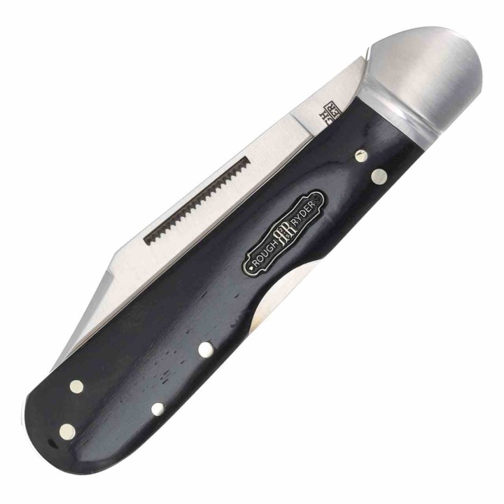 Couteau Rough Ryder Bearhead Copperhead Black Manche Bois Lame Acier 440 Lockback RR2563 - Livraison Gratuite