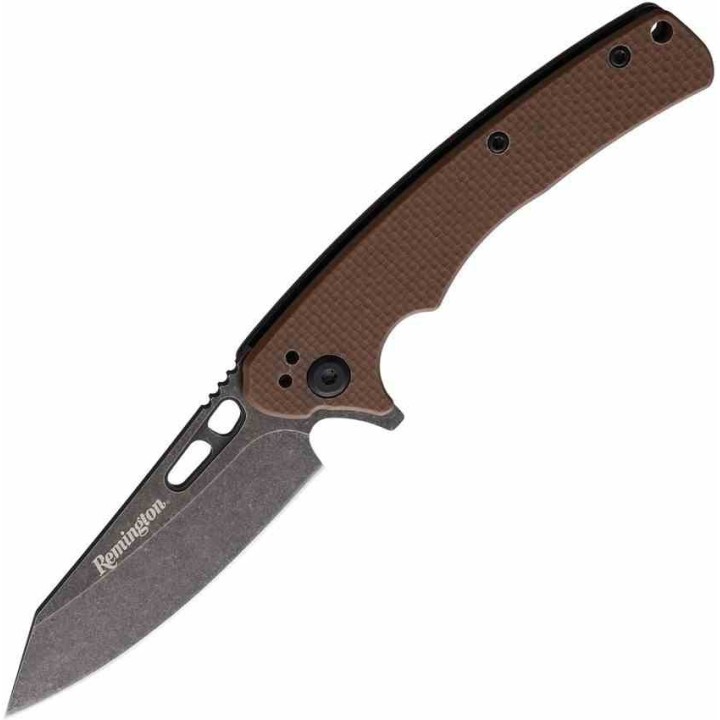 R15664 Couteau Remington EDC Brown Lame Acier D2 Manche G10 IKBS Linerlock Clip - Livraison Gratuite