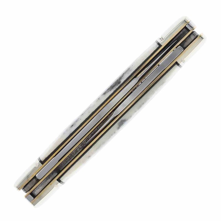 RR2488 Couteau Rough Ryder Black Appaloosa Senator 2 Lames Acier 440 Manche Os - Livraison Gratuite