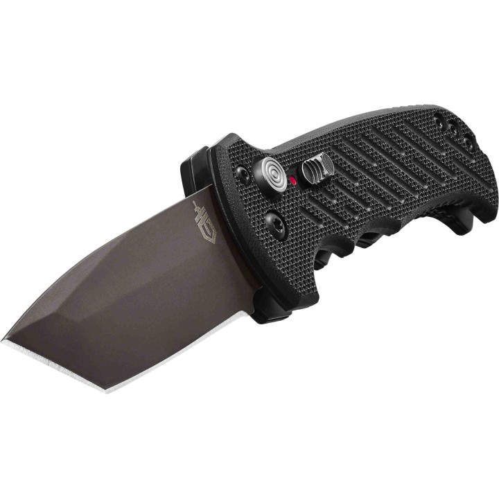 Couteau Automatique Gerber 06 Lame Tanto Acier S30V Manche G10 Button Lock Clip Made USA G1296 - Livraison Gratuite