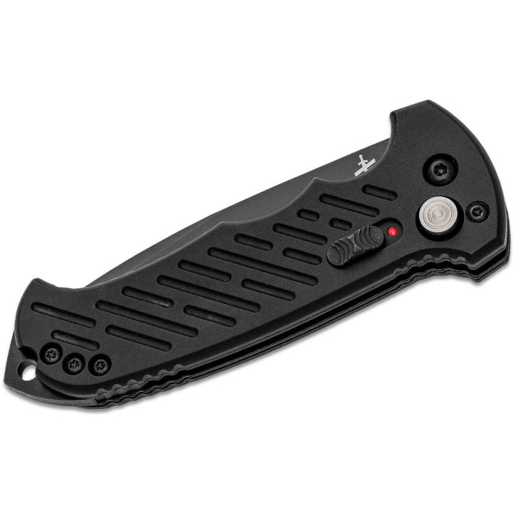 Couteau Automatique Gerber 06 Lame Drop Point Acier S30V Plain Manche Alu Button Lock Clip Made USA G1295 - Livraison Gratuite