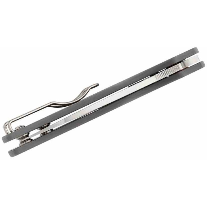 Couteau Spyderco Sage 5 Maxamet Gray Manche FRN Lame Acier Maxamet Satin Compression Lock Clip SC123PGY - Livraison Gratuite