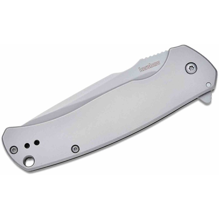 Couteau Kershaw Scour A/O Lame Acier 8Cr13MoV Drop Point Manche Acier Framelock Clip KS1416 - Livraison Gratuite