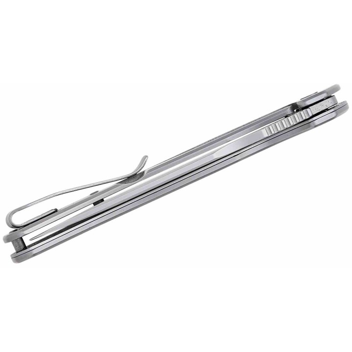 Couteau Kershaw Scour A/O Lame Acier 8Cr13MoV Drop Point Manche Acier Framelock Clip KS1416 - Livraison Gratuite