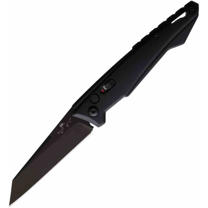Couteau Automatique Bear & Son Bold Action XV Black Lame Acier 14C28N Black Reverse Tanto USA BC1500AIBKB - Livraison Gratuite