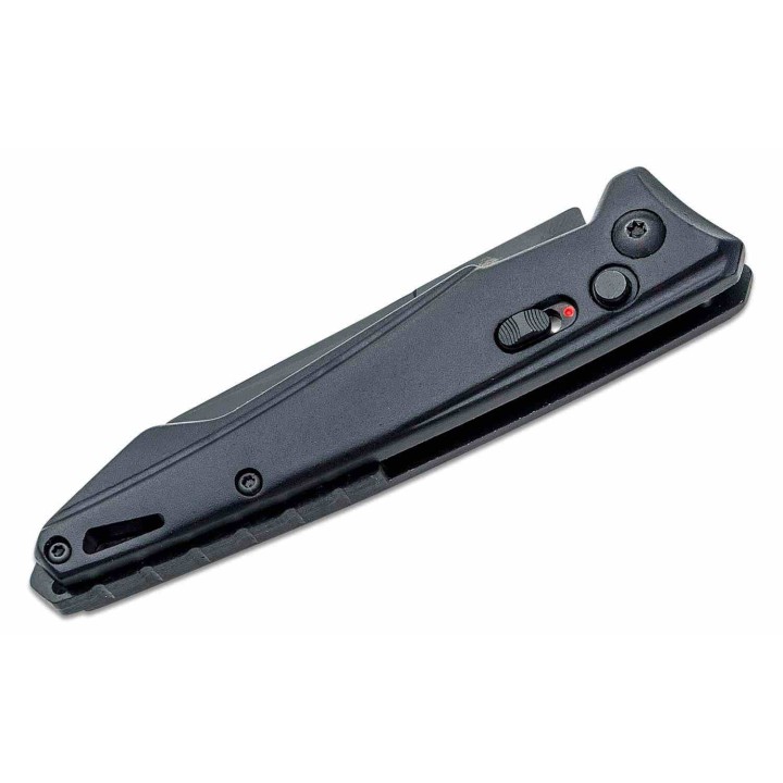 Couteau Automatique Bear & Son Bold Action XV Black Lame Acier 14C28N Black Reverse Tanto USA BC1500AIBKB - Livraison Gratuite