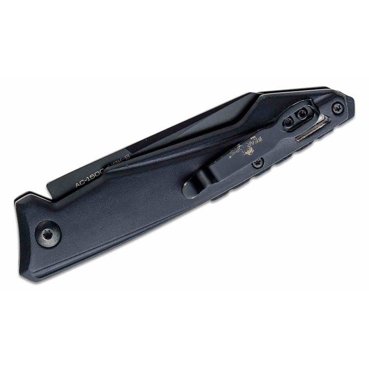 Couteau Automatique Bear & Son Bold Action XV Black Lame Acier 14C28N Black Reverse Tanto USA BC1500AIBKB - Livraison Gratuite