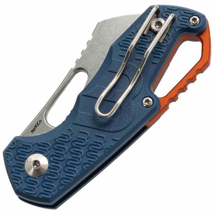 Couteau MKM Fox Knives Isonzo Cleaver Blue Lame Acier N690 SW Manche FRN Linerlock IKBS Italy MKMF035 - Livraison Gratuite