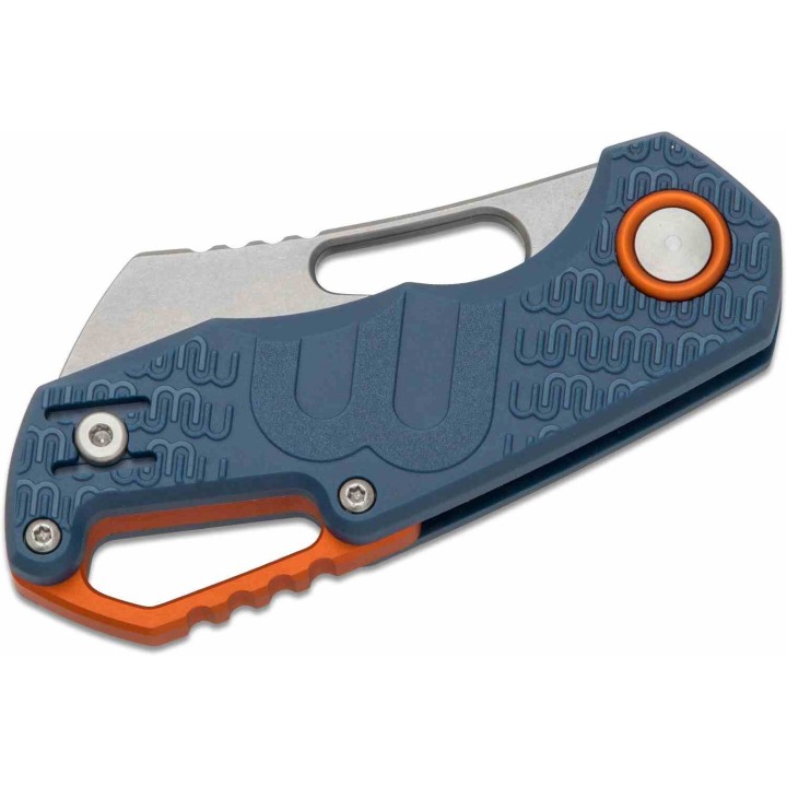 Couteau MKM Fox Knives Isonzo Cleaver Blue Lame Acier N690 SW Manche FRN Linerlock IKBS Italy MKMF035 - Livraison Gratuite