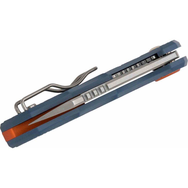 Couteau MKM Fox Knives Isonzo Cleaver Blue Lame Acier N690 SW Manche FRN Linerlock IKBS Italy MKMF035 - Livraison Gratuite