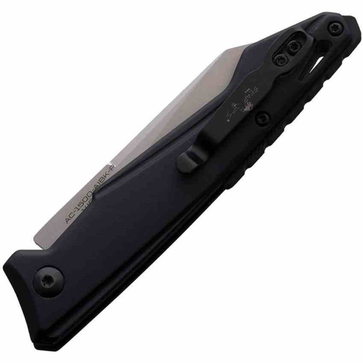 Couteau Automatique Bear & Son Bold Action XV Lame Acier 14C28N Bead Blast Reverse Tanto USA BC1500AIBKP - Livraison Gratuite
