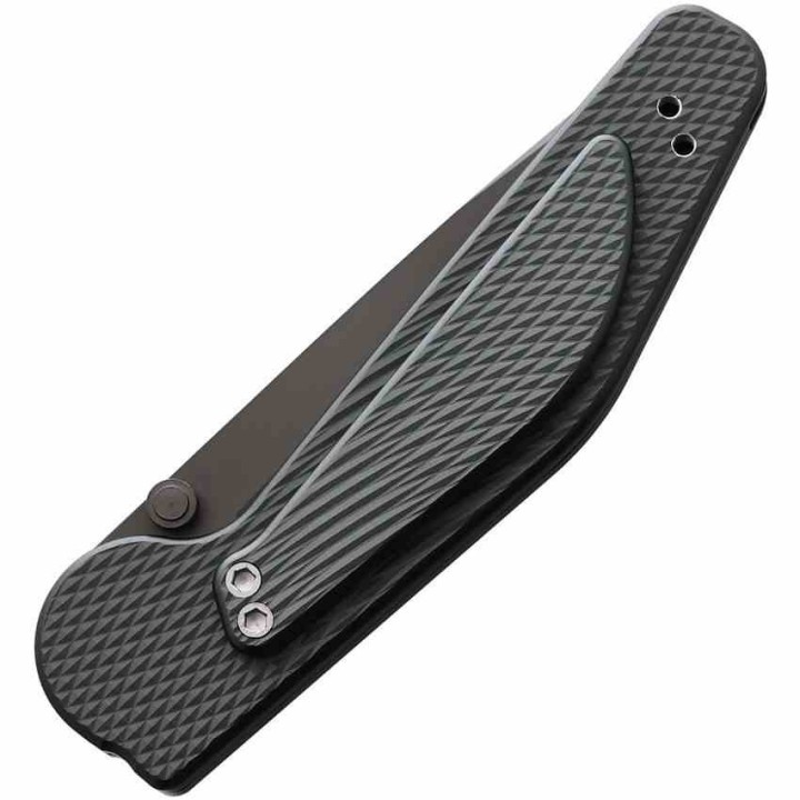 Couteau Automatique GT Knives Tanto Combo Edge Lame Acier ATS-34 Manche Aluminium Green Clip Made USA GT312 - Livraison Gratuite