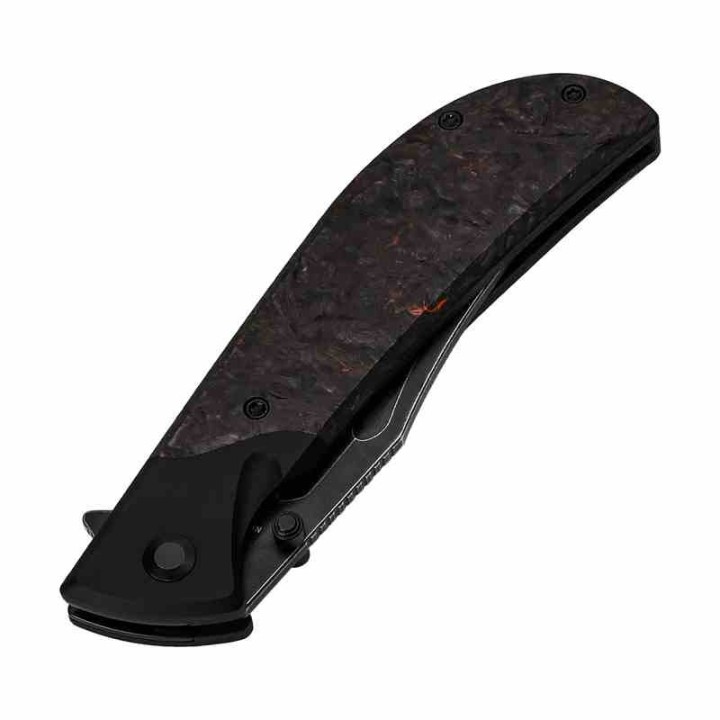 Couteau Kizer Cutlery Phoenix FatCarbon Lame Acier S35VN Blackwash IKBS Linerlock Clip KI4647A1 - Livraison Gratuite