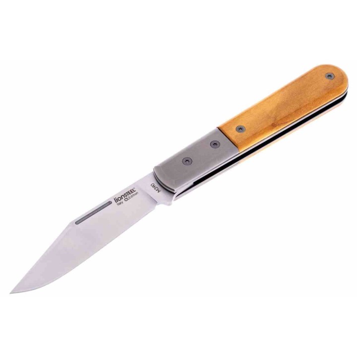 Couteau LionSteel Shuffler Barlow Olive Lame Acier M390 Manche Bois/Titane Slipjoint Made Italy LSTCK0112UL - Livraison Gratuite
