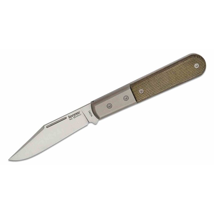 Couteau LionSteel Shuffler Barlow Green Lame Acier M390 Manche Micarta/Titane Slipjoint Italy LSTCK0112CVG - Livraison Gratuite