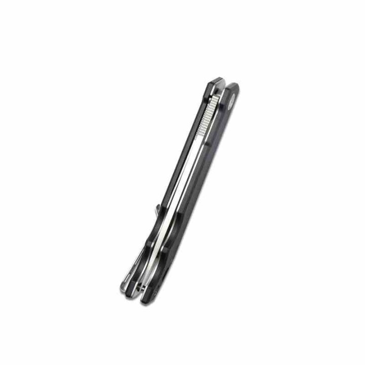 Couteau Kubey Pylades Black Manche G10 Lame Acier AUS-10 Satin IKBS Linerlock Clip KUB253A1 - Livraison Gratuite