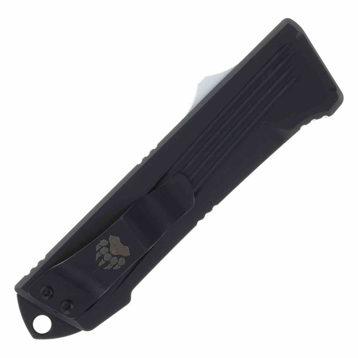 Couteau OTF Bear & Son Auto Double Clutch IV Lame Tanto Acier D2 Manche Alum Clip Made USA BCOTF410ALBKS - Livraison Gratuite