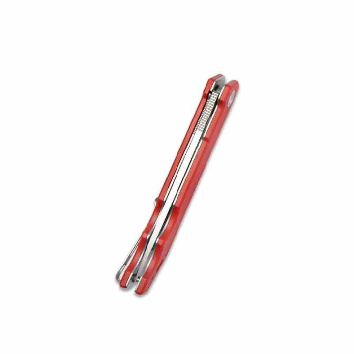 Couteau Kubey Pylades Red Manche G10 Lame Acier AUS-10 Satin IKBS Linerlock Clip KUB253F - Livraison Gratuite