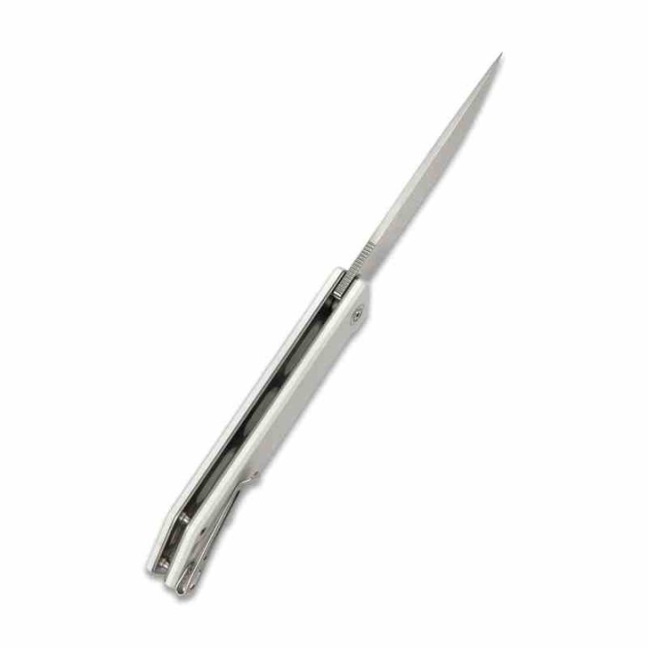 Couteau Kubey Pylades Ivory Manche G10 Lame Acier AUS-10 Satin IKBS Linerlock Clip KUB253G - Livraison Gratuite