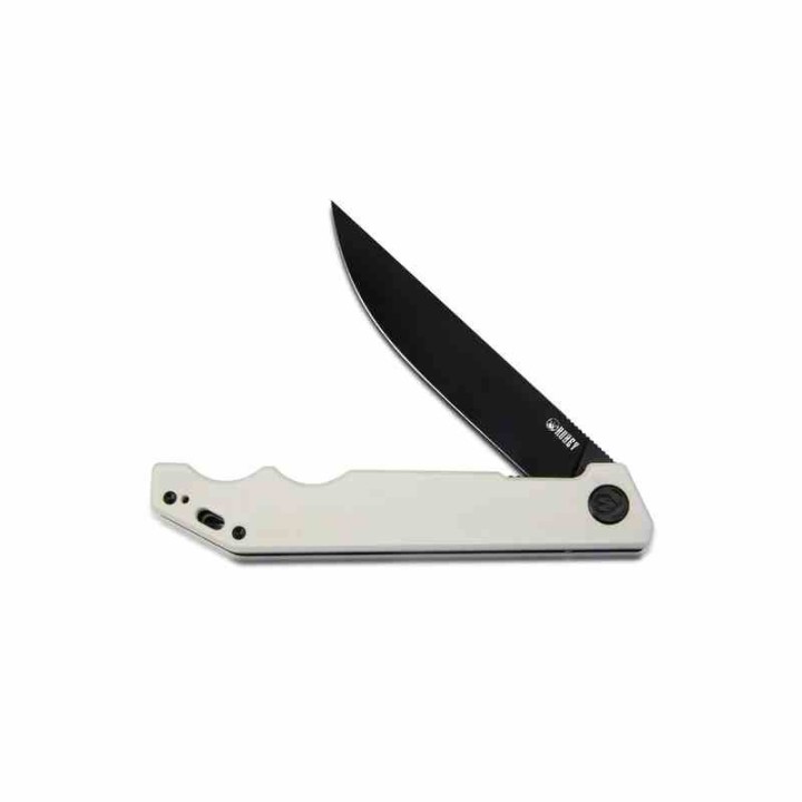 Couteau Kubey Pylades Ivory Manche G10 Lame Acier AUS-10 Blackwash IKBS Linerlock Clip KUB253D - Livraison Gratuite