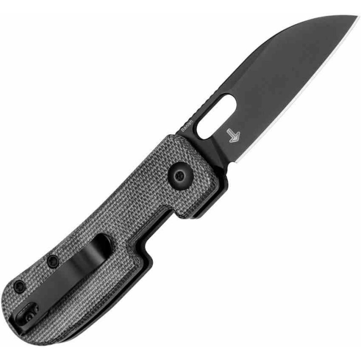 Couteau Kizer Banish Black Lame Acier 154CM Sheepsfoot Manche Micarta IKBS Button Lock Clip KIV2676C1 - Livraison Gratuite