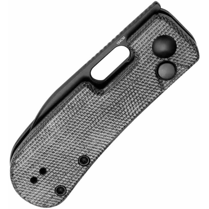 Couteau Kizer Banish Black Lame Acier 154CM Sheepsfoot Manche Micarta IKBS Button Lock Clip KIV2676C1 - Livraison Gratuite