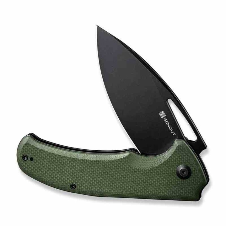 Couteau Sencut Phantara OD Green Manche G10 Lame Acier 9Cr18MoV BLK Drop Point IKBS Linerlock Clip S230143 - Livraison Gratuite