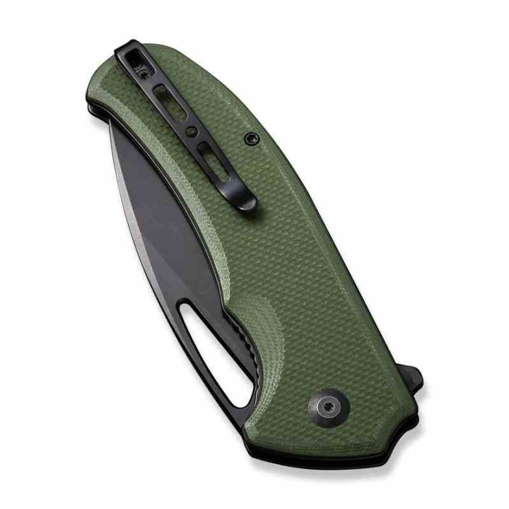 Couteau Sencut Phantara OD Green Manche G10 Lame Acier 9Cr18MoV BLK Drop Point IKBS Linerlock Clip S230143 - Livraison Gratuite