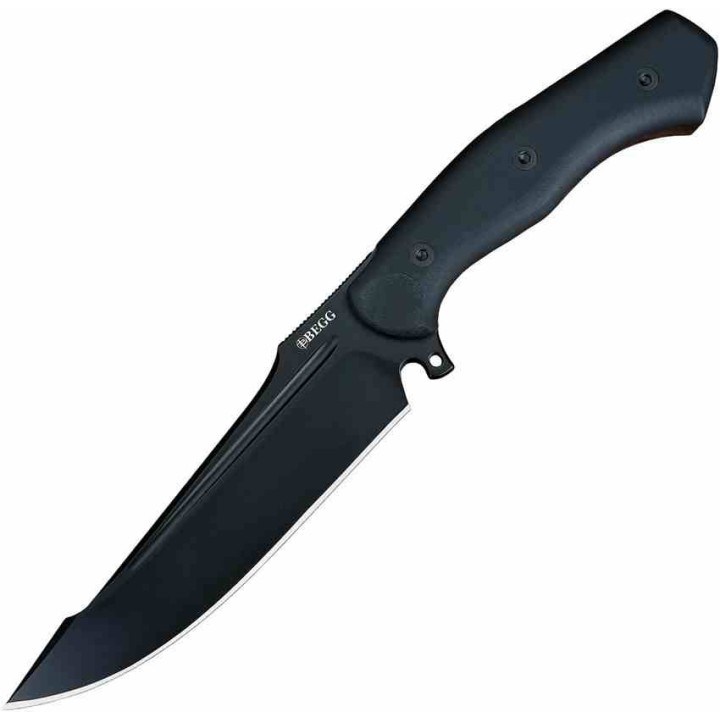 Couteau Tactical Begg Knives Alligator Black Manche G10 Lame Acier 14C28N Etui Kydex BG047 - Livraison Gratuite