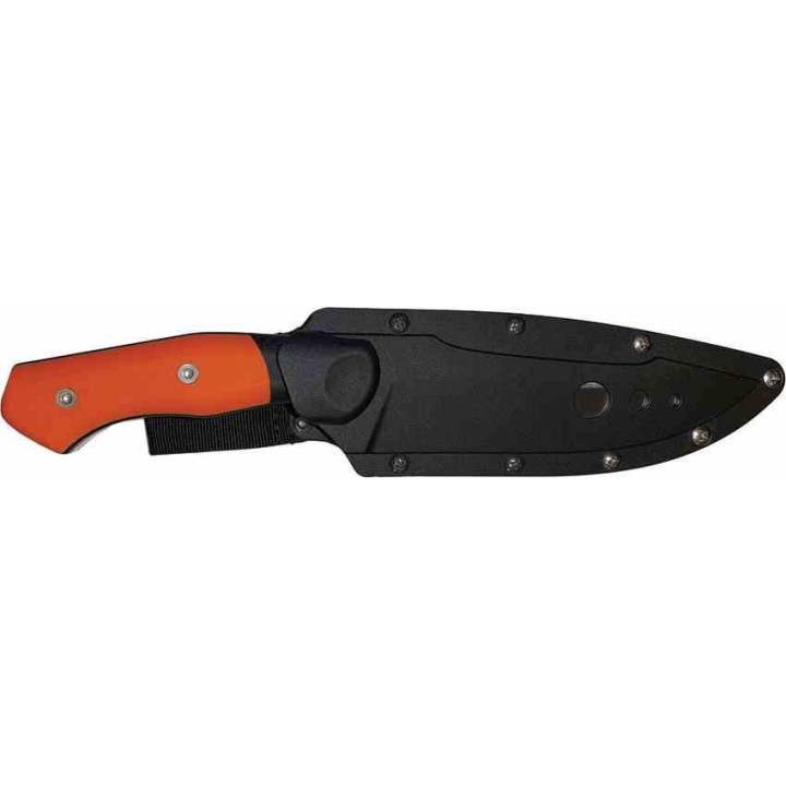 Couteau Tactical Begg Knives Alligator Black/Orange Manche G10 Lame Acier 14C28N Etui Kydex BG049 - Livraison Gratuite