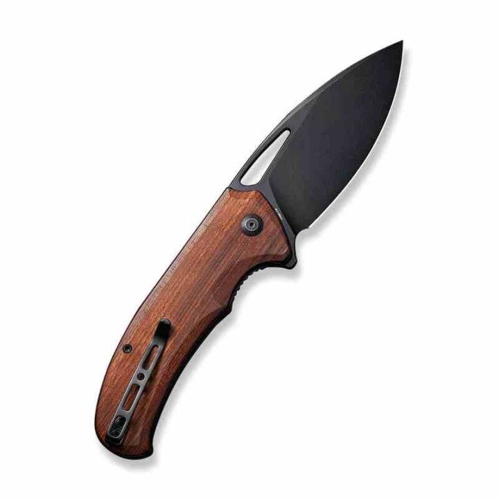 Couteau Sencut Phantara Guibourtia Manche Bois Lame Acier 9Cr18MoV BLK IKBS Linerlock Clip S230144 - Livraison Gratuite