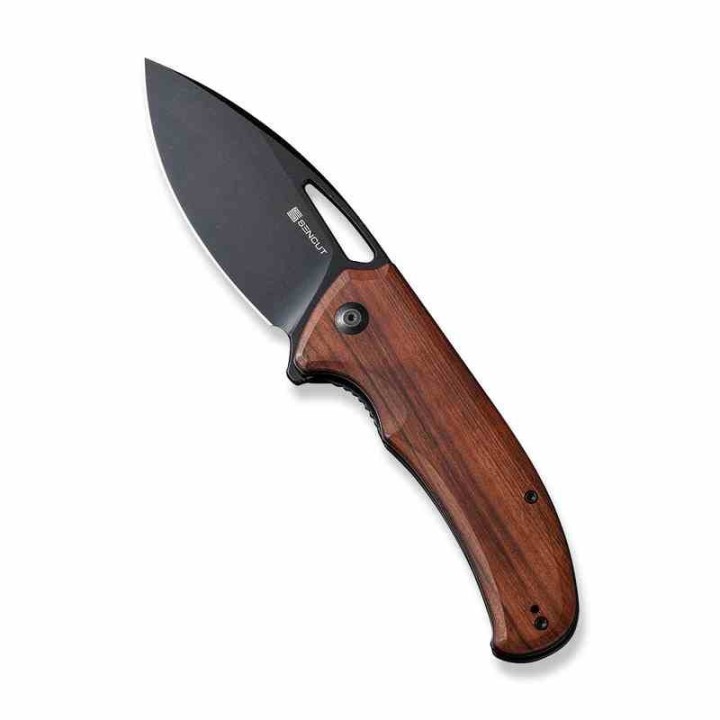 Couteau Sencut Phantara Guibourtia Manche Bois Lame Acier 9Cr18MoV BLK IKBS Linerlock Clip S230144 - Livraison Gratuite