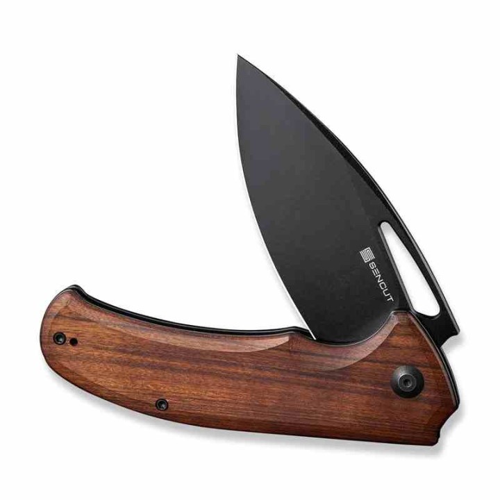Couteau Sencut Phantara Guibourtia Manche Bois Lame Acier 9Cr18MoV BLK IKBS Linerlock Clip S230144 - Livraison Gratuite