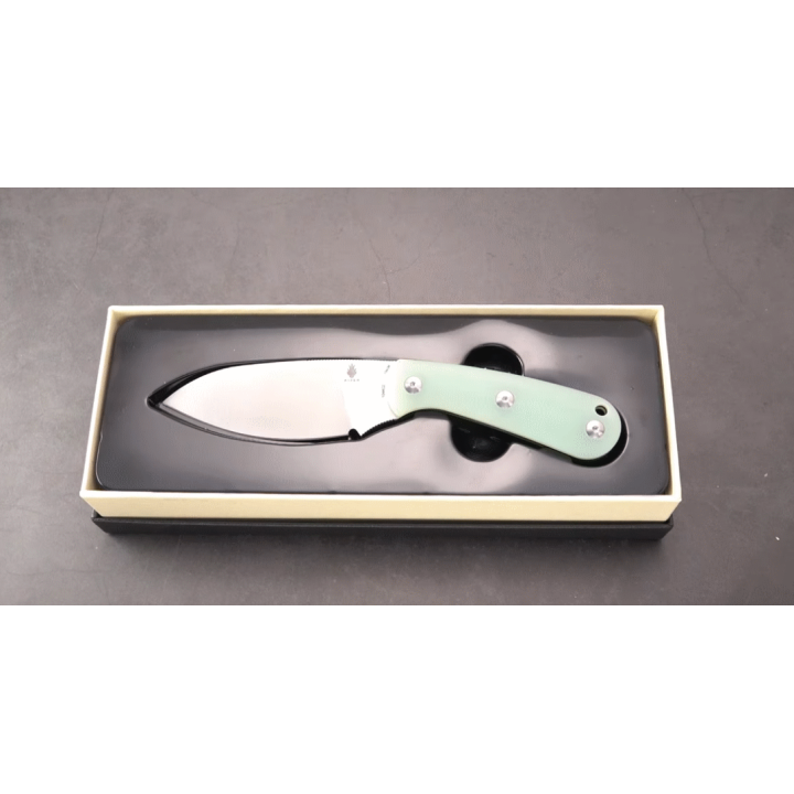 Couteau Kizer Baby Jade Lame Acier 154CM Manche G10 Etui Kydex KI1044C2 - Livraison Gratuite