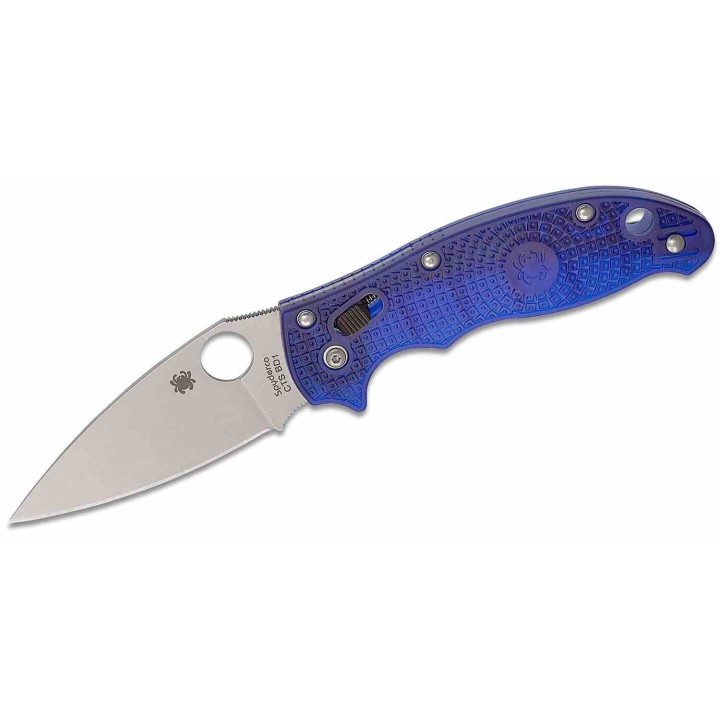 Couteau Spyderco Manix 2 Blue Lame Acier CTS-BD1  Manche Fiberglass Made In USA  SC101PBL2 - Livraison Gratuite