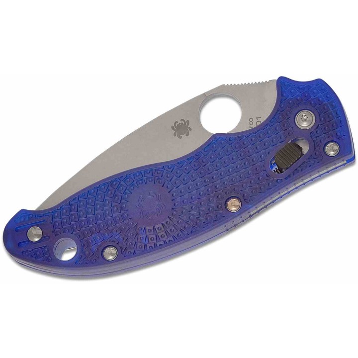 Couteau Spyderco Manix 2 Blue Lame Acier CTS-BD1  Manche Fiberglass Made In USA  SC101PBL2 - Livraison Gratuite